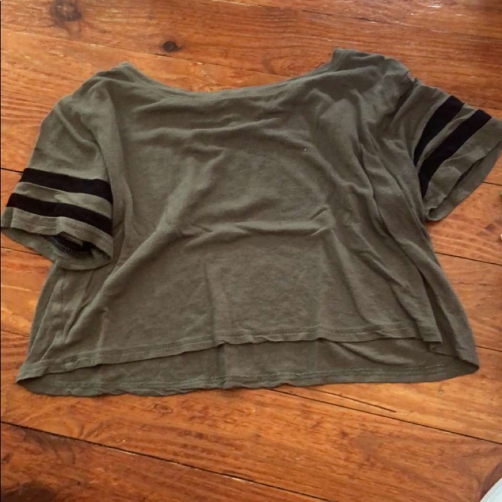 Olive green crop top